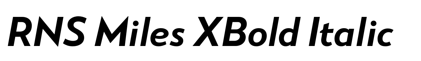 RNS Miles XBold Italic